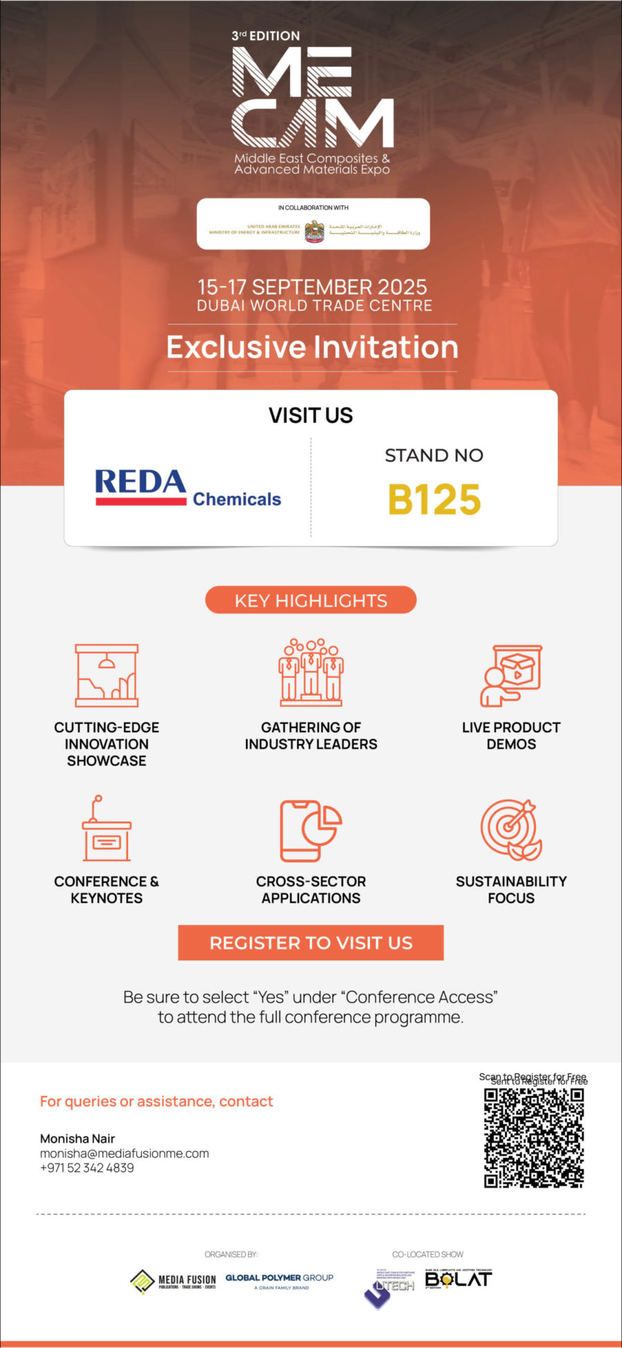 Shaping the Future of Advanced Materials | REDA Chemicals at MECAM 2025