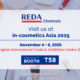 REDA Chemicals at in-cosmetics Asia 2025